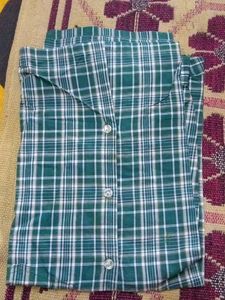 Green Check Shirt For Men