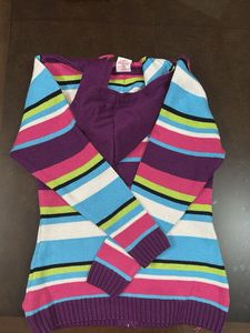 Colorful Striped Girls' ziper