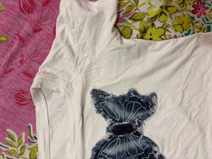 Butterfly Denim Patch Crop top!