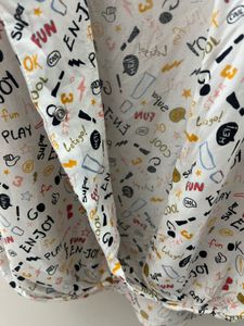 Fun Graphic Print Button-Down Shirt