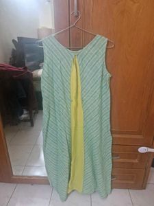 Green Striped kurti (sleeves available)