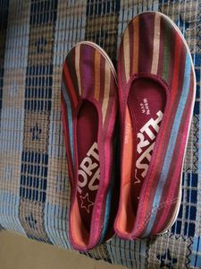 Colorful Striped Flats
