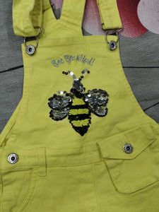 girls yellow dungaree