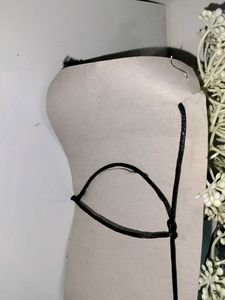 Black Tassel Choker Necklace Set