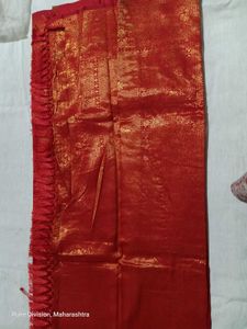 Beautiful Red &amp; Gold Banarasi Silk Saree