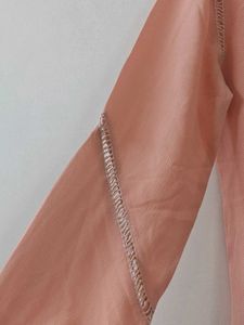 Chic Peach Long Sleeve Top