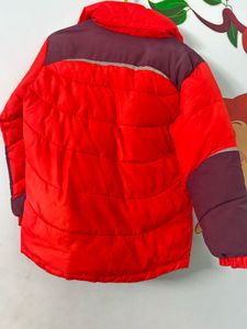 Boys Orange Fila Puffer Jacket