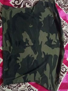 Camo Print Top with Ring Detail