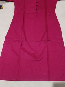Elegant Pink Cotton Kurta