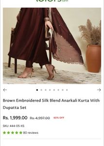 Brown anarkali kurta set 🤎
