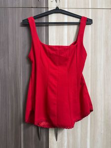 FYRE ROSE Backless lace trimmed top