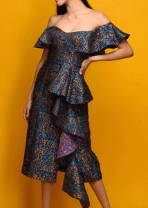 Premium: Stunning Jacquard Ruffle Dres