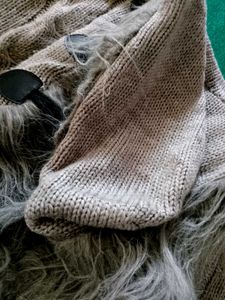 Cozy Faux Fur Trimmed Cardigan Vest