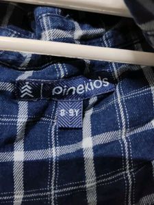Boys Blue Plaid Casual Shirt