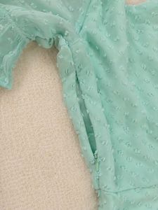 price drop🆘Pinteresty Aqua Swiss Dot Mini Dress