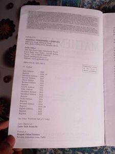 ISC Mathematics Class XI - Volume 1 And 2