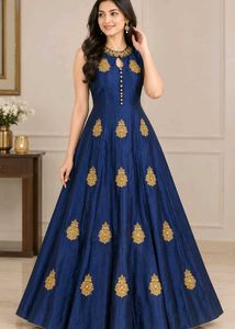 Navy Blue Colour Gown