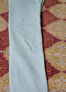 Cream Cotton Jeans For Men