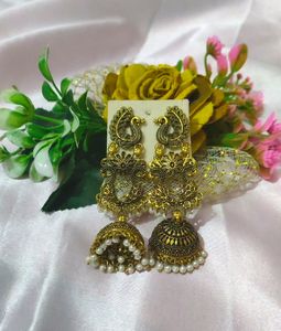Antique Gold Long Earrings