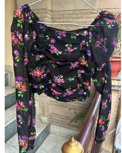 Tokyo Talkies Floral Ruched Top