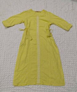 SIYAHI Yellow Printed Kurta