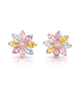 Multi-color Flower Stud Earrings