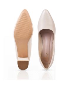 Classic White Block Heels