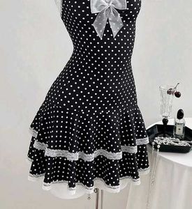 y2k Chic Polka Dot Halter Dress
