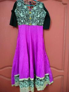 Purple And Black Anarkali Suit
