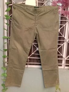Men Trouser Jeans Size 36 Waist Color Olive Green