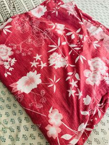 Pink Floral Double bedsheet Set