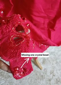 Stunning Pink crystal embellished Kurta Set XL