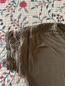 Stylish Lace Shoulder T-Shirt