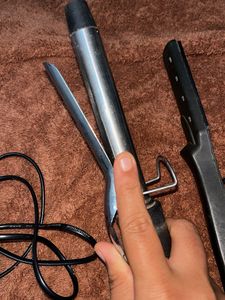 Hair Curling Wand &amp; Straightener Set