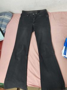 Flared Dark Wash Denim Jeans