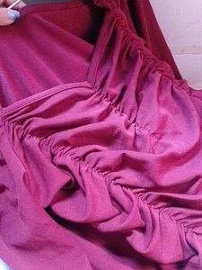 Red Ruched Long Sleeve Top❤️😍 wore only once