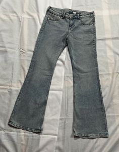 Light Wash Flared Jeans