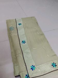 shinning net saree with blouse