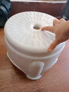 Durable White Plastic Step Stool