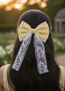 lace hair bow clip