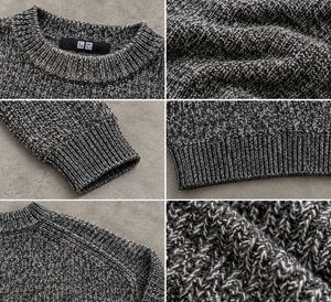MARLED CHARCOAL KNIT CREWNECK SWEATER