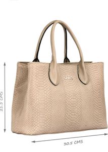 Lavie Beige Textured Handbag