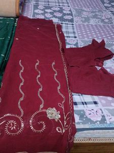 2 Elegant Teal Saree