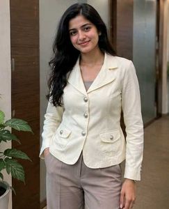Cream Cotton Blazer