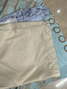 Cream Wide Leg Pleated Pants