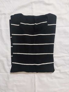 Classic Striped Black and White Top