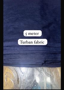 Navy Blue Turban Fabric - 5 Meters