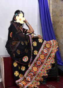 Black Embroidered Lehenga Choli Set