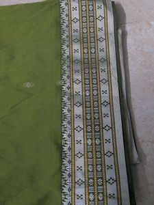 Elegant Olive Green Saree