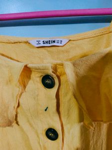 Shein Yellow Ruffle Dress